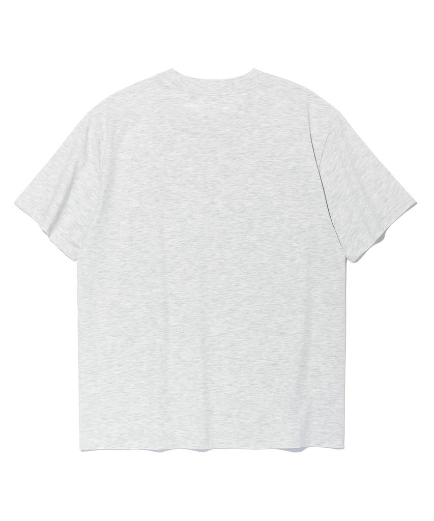 DISTN9NE Basic Small Embroidered Short Sleeve T-Shirt Lq7Tu437_Light Grey