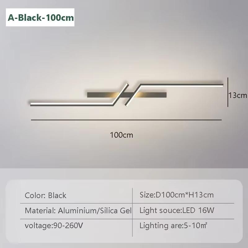 Moderne LED-Wandleuchte 100/120CM Langer Streifen Wandleuchte Wohnzimmer Schlafzimmer Nachttisch Bar Heimdekoration Fernbedienung LED Lustre