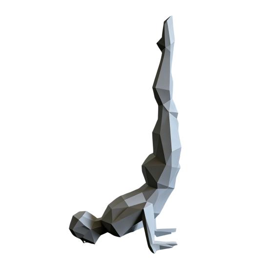 3D Printed Upside Down Figurine Unique Rock Climber Desktop