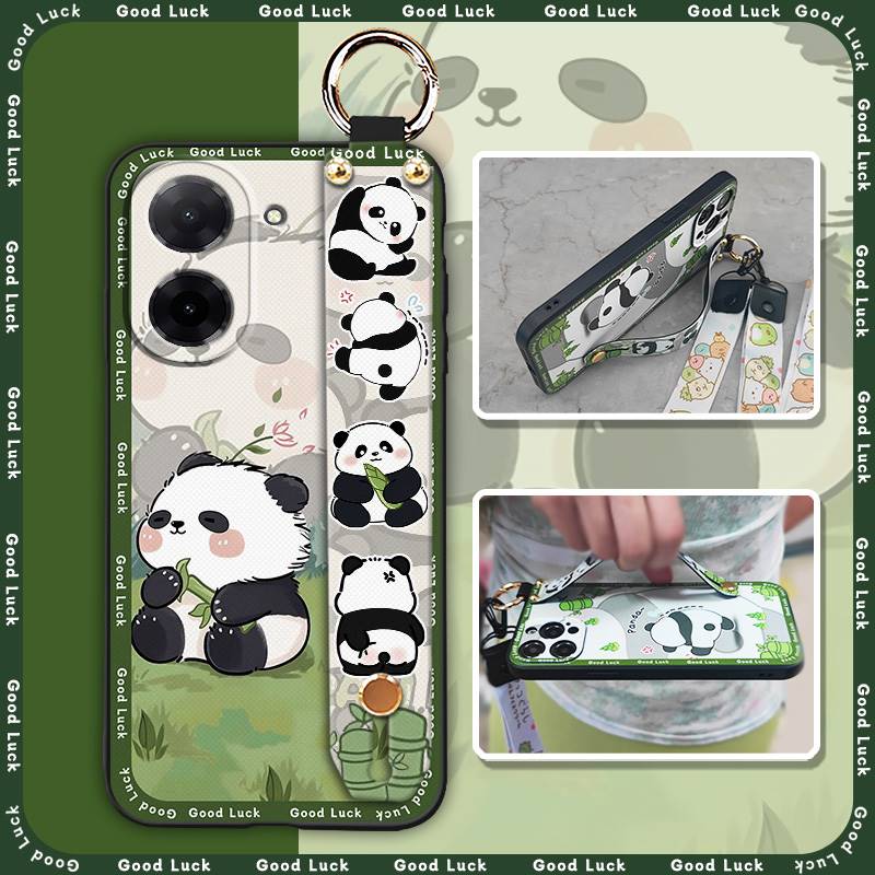 Ochronne etui na telefon z paskiem na nadgarstek dla Redmi A5 4G/Xiaomi Poco C71 4G Tylna okładka Pierścień Modny design Opaska przeciwpyłowa