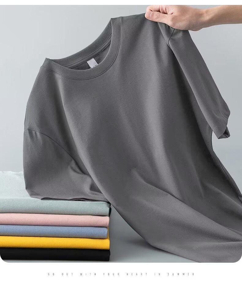 Men's Solid Color Short-Sleeve T-Shirt Summer Top