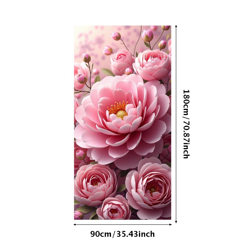 Peony Rose Flower Banner Backdrop Spring Outing Wedding Decor Photography Background Party Decoration Event Photo Shoot Supplies