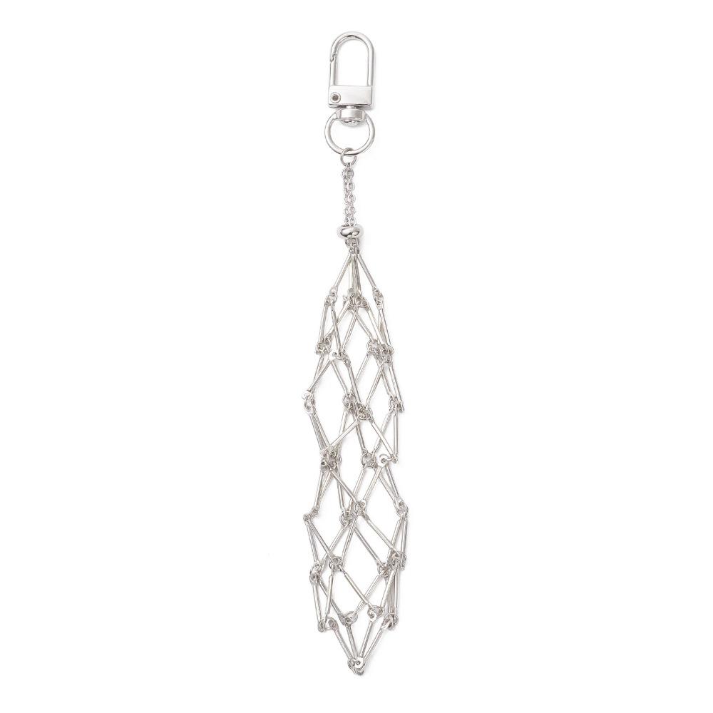 Hollow Metal Net Lipstick Bag Portable Lipstick Cover Key Ring Mesh Bag Key Chain Outdoor