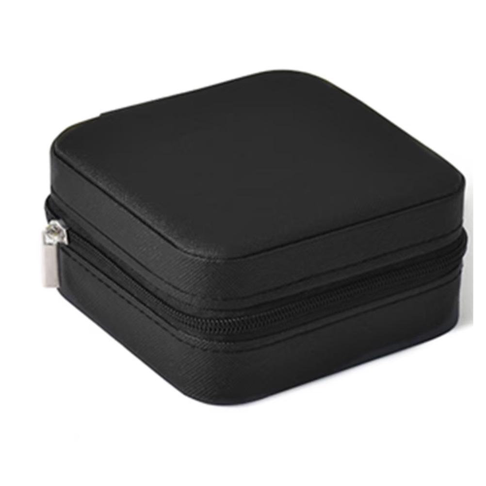 Compact Leather Jewelry Box for Women - Cute Organizer for Pendants, Earrings, and Rings
