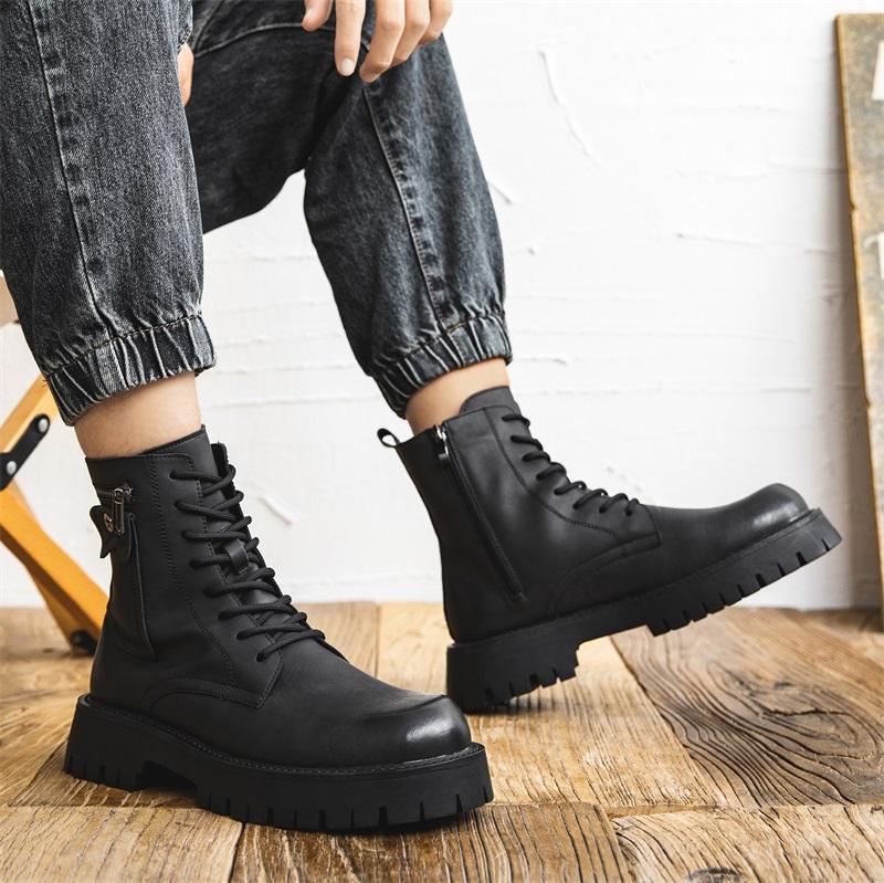 Autumn and Winter Men's Boots Fashionable New Designer Style Outdoor Motorcycle Daily Office Business Party Quality Shoes Hot