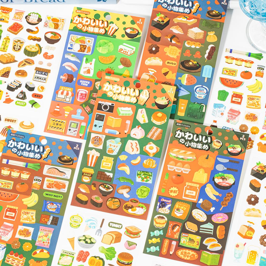 Kawaii Stickers for Kids Cute Stationary Aesthetic Diary Decoration Art Supplies Stickers for Scrapbooking Lot Korean Paper