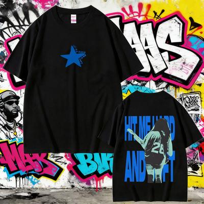 2025 Letni Hit Me Hard and Soft Tour Koszulka Męska Damska Moda Pop Muzyka Koszulka Unisex Vintage Koszulki Oversize Streetwear