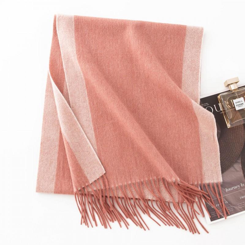 100% Wool Scarf Men Women Thick Double-Sided Twill Weave Winter Warm Wrap In Classic Colors