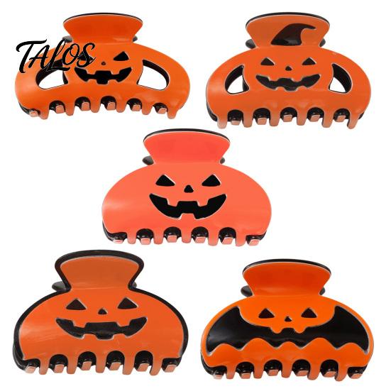 Durable Hair Claw Halloween Themed Claw, Hollow Pumpkin Design Clip, Strong Clip Grip Shower Back Head for Party Daily Wear