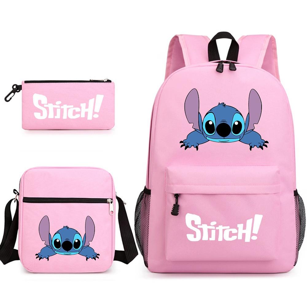 Lilo Stitch Cartoon Kids Boys Backpack Large Capacity Travel School Bag