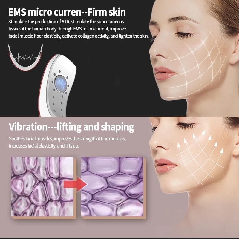 Gesichtslifting-Gerät, LED-Photonentherapie, Gesichtsschlankheitsvibrationsmassagegerät, V-Gesichtsrettungsgürtel, Doppelkinn, V-förmiger Wangenlift, V-Gesichtsmassagegerät