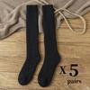 5pairs/Men's Winter Knee Stockings Merino Wool Super Thick Warm Compression Winter Towel Socks Wrap Calf Thick Tall SocksEU38-46
