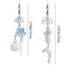 Transparent Car Ornament Flower Design Car Hanging Ornament Chic Windbell Keychain  Wrist Strap