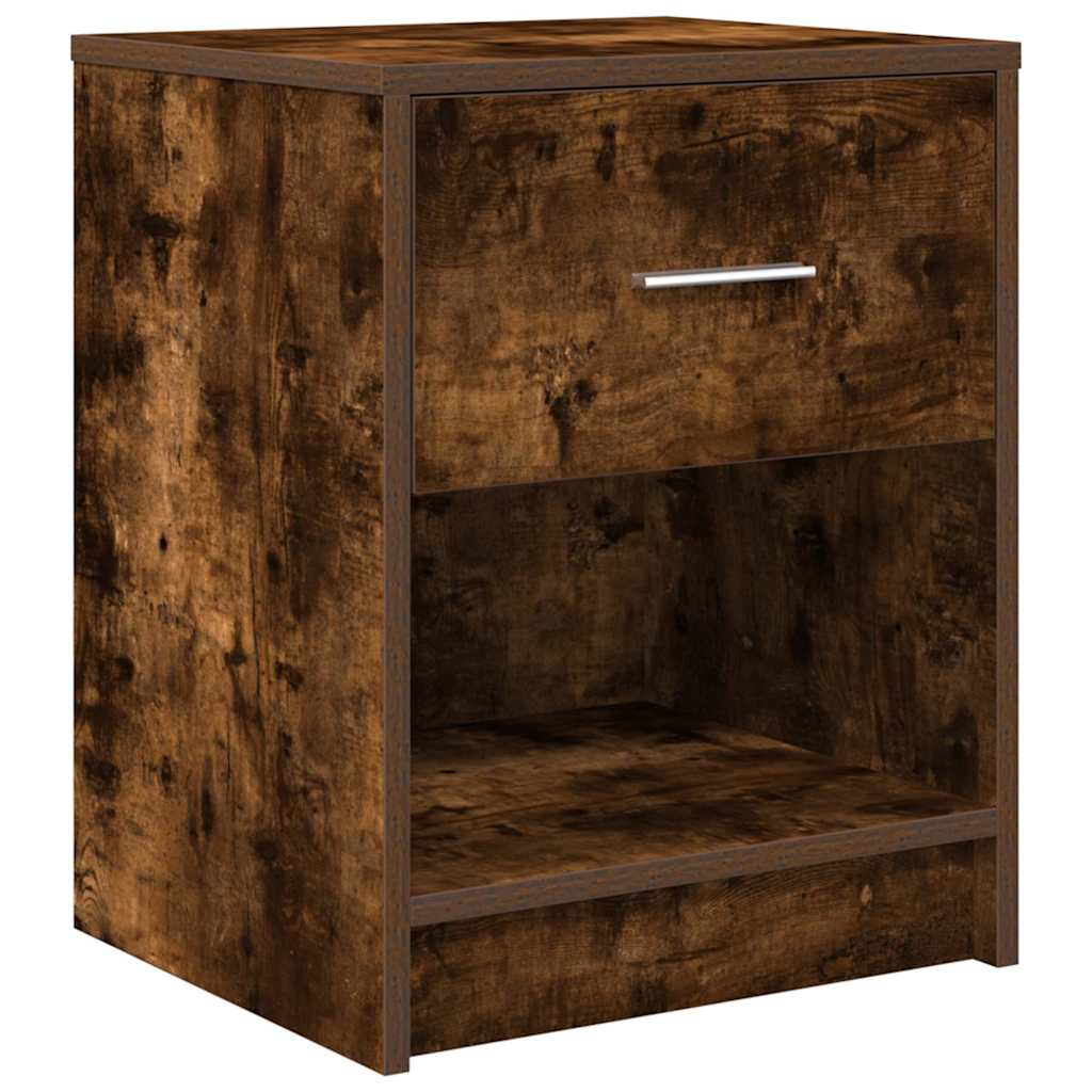 Nightstand with Drawer Smoked Oak 40 X 34 X 50 Cm