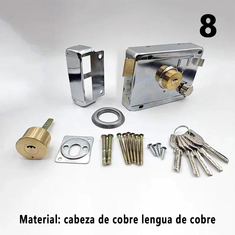 

Universal Smooth Lock Antique Style Front Door Padlock Heavy-Duty Household Locking Accessory with Key New Design