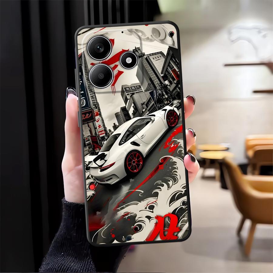 Cartoon Retro Car Phone Cover Case for Xiaomi Redmi Note 14 12 11 A3 10 12C 13C 13 Pro Plus K80 9 8 7 14C A1 A4 A5 A2 A1 K40