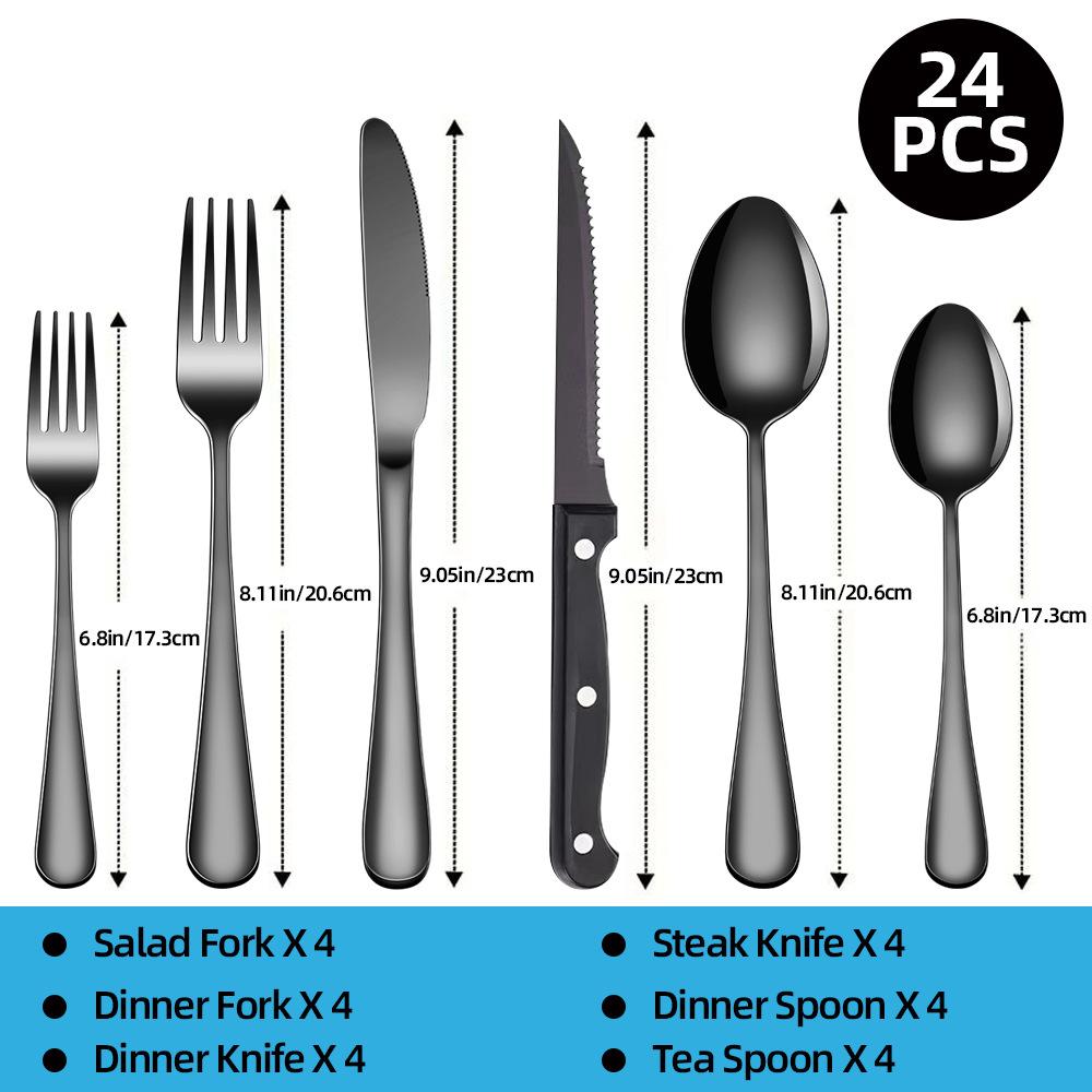 25 Years of New Western Tableware Set Stainless Steel Tableware 24/48 Piece Gift Box Set