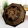 Golden Totem  pattern, automatic folding umbrella, portable and foldable design, 8 ribs, a Christmas or birthday gift.
