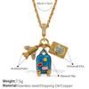 Urlaubsstil DIY Flugzeug Koffer Anhänger Halskette leichter Luxus High-End Design Kette Schmuck Damen