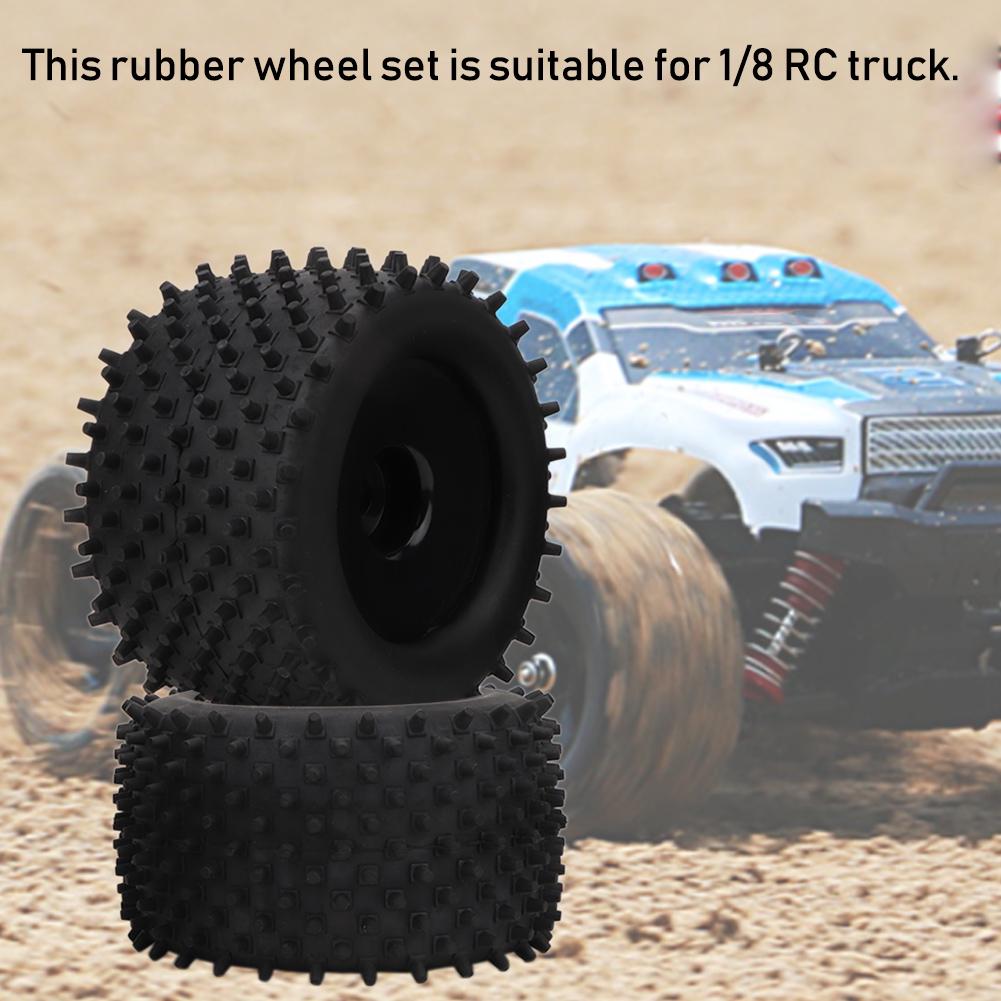 155mm Rubber Tire 82mm Hub Wheel Upgrade Parts for  Truck 1/8 RC Racing Car