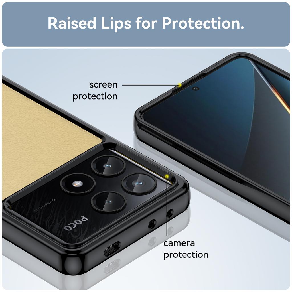 For Xiaomi Poco X6 Pro 5G/Redmi K70E 5G Case TPU Frame Clear Acrylic Back Cover