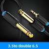 2 In 1 3.5mm To 6.5mm Audio Splitter Cable 3.5mm Jack To 6.5mm Jack Cable  For Laptop/PC/Phone