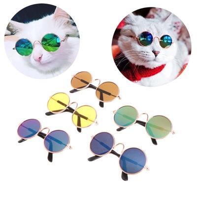 Mode Hund Katze Haustier Brille Kreative Trend Fotografie Runde Rahmen Kleine Sonnenbrille Retro Katze Hund Sonnenbrille