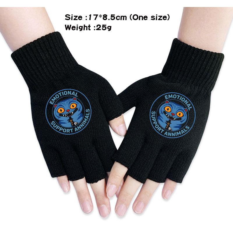 Kinder Jungen Mädchen Kpop Derpy Bedruckte Baumwolle Herbst Winter Warm Gestrickte Touch-Handschuhe