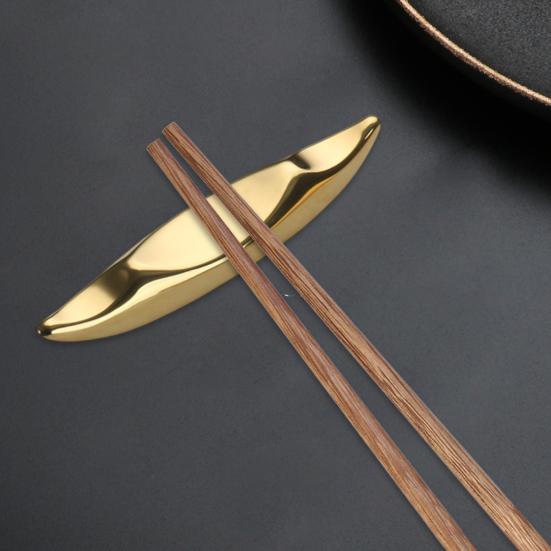 Chopstick Rest Stainless Steel Chopstick Holder Smooth Edge Spoons Forks Rack for Home Kitchen Table Decor