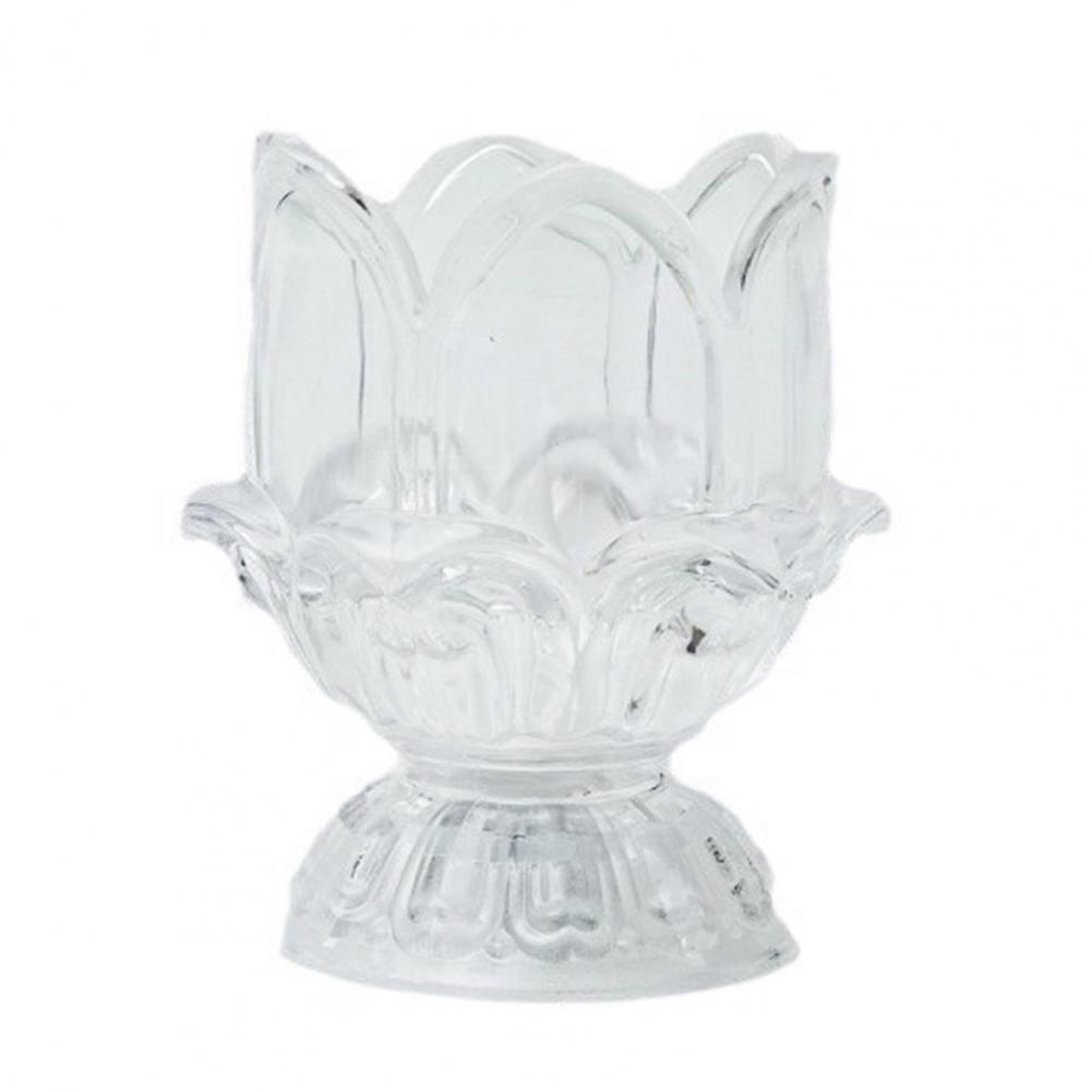

7/8cm Clear Lotus LED Candle Light Electric Flameless Simulation Candle Home Bedroom Anniversary Wedding Christmas Party Decor