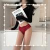 Uliteen Sexy Lace Size Small Women's T-Back Panties, Underwear, Cute, Butt-Shaping, All-Lace Low-Rise Panties, Red,