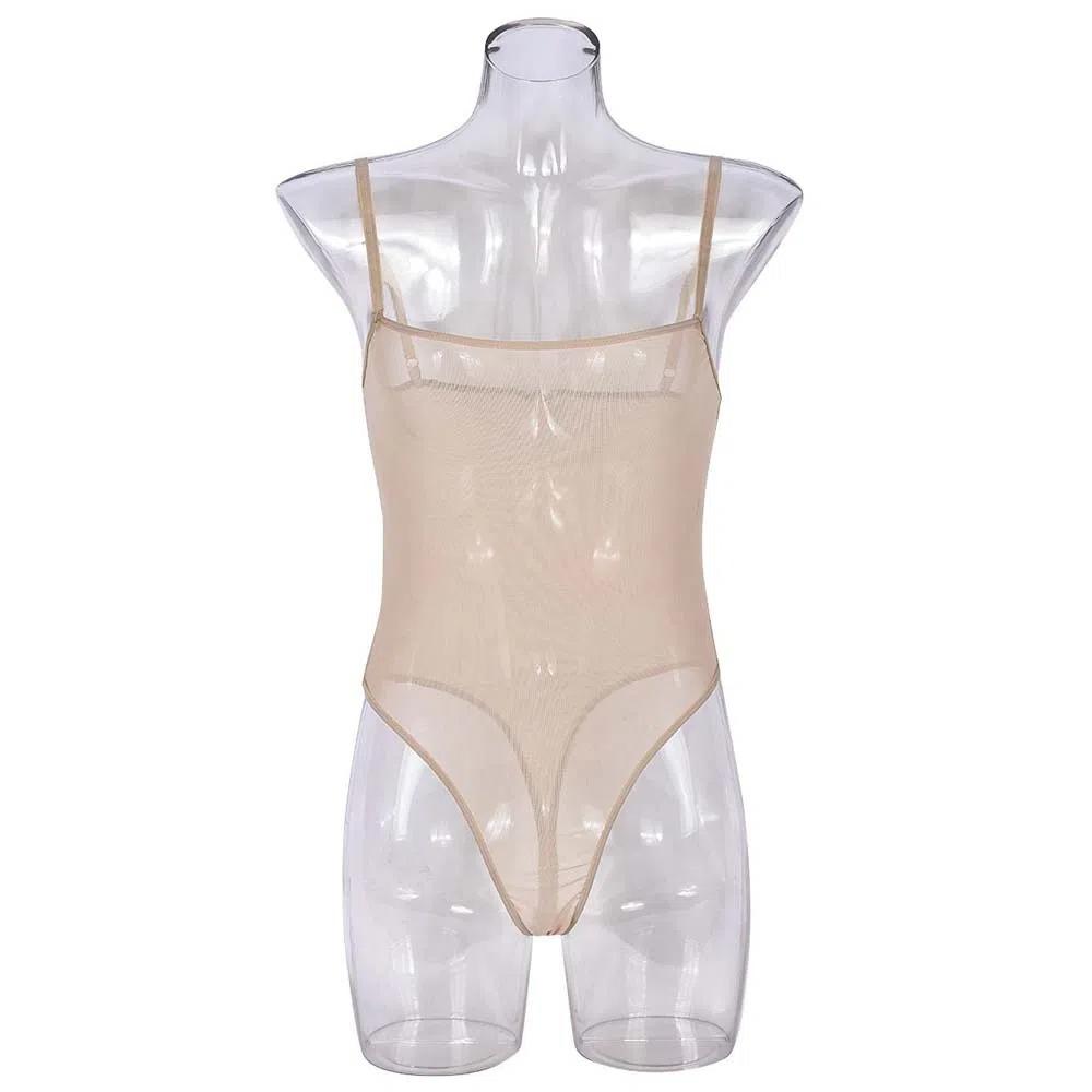 Spicy Girl Style Mesh Bodysuit Transparent Women Lingerie Fashion Mesh Sheer Jumpsuit  Gifts
