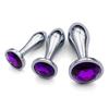 Drop Anal Plug For Women Aluminum Alloy Three Sizes Jewel Base Base Plug G-Point Massage Adult Sex Toys Male/Female 18+