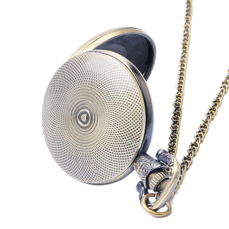 Top Gifts Steampunk Wheel Gear Pendant Pocket Watch Hour Clock Vintage Quartz Analog Round Dial Men Women Necklace Chain Watches