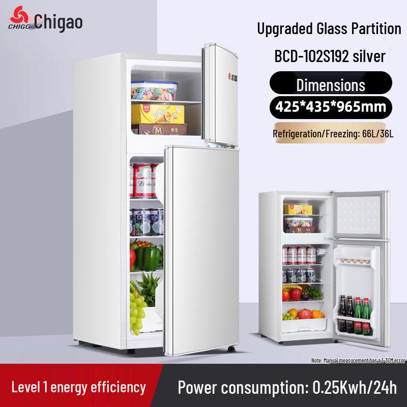 Mini Frigorifero a Doppia Porta ad Alta Efficienza Energetica di Prima Classe per Dormitori, Uffici e Piccoli Spazi