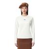Li Ning Running Series Brand Logo Casual Comfortable Round Neck Long Sleeve T-Shirt Women T-Shirt Off-White ATLV034-2