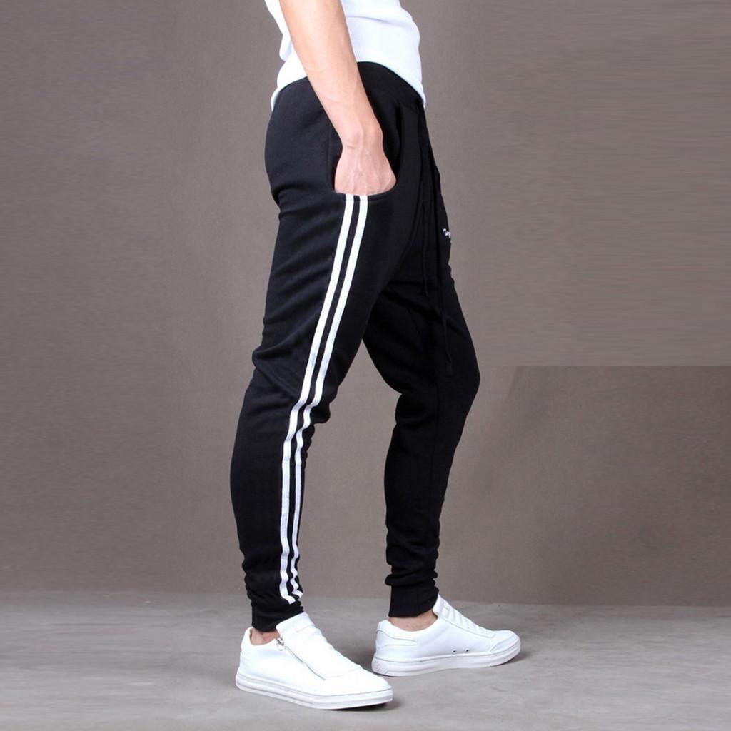 Men Splicing Printed Overalls Casual Pocket Sport Work Casual Trouser Pants