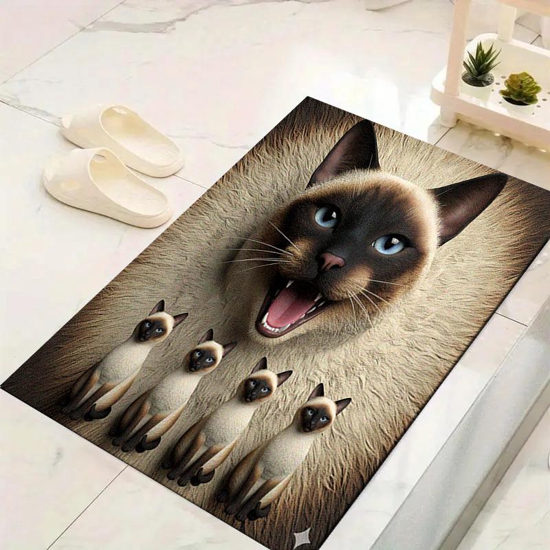 Cow Cat Siamese Carpet Rug for Living Room Bedroom Home Sofa Decoration,Kids play Non-slip Floor Mat