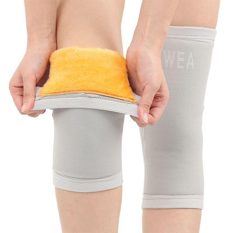 Unisex Thickened Fleece-Lined Knee Warmers for Winter Knee Joint Protection and Cold Protection for the Elderly