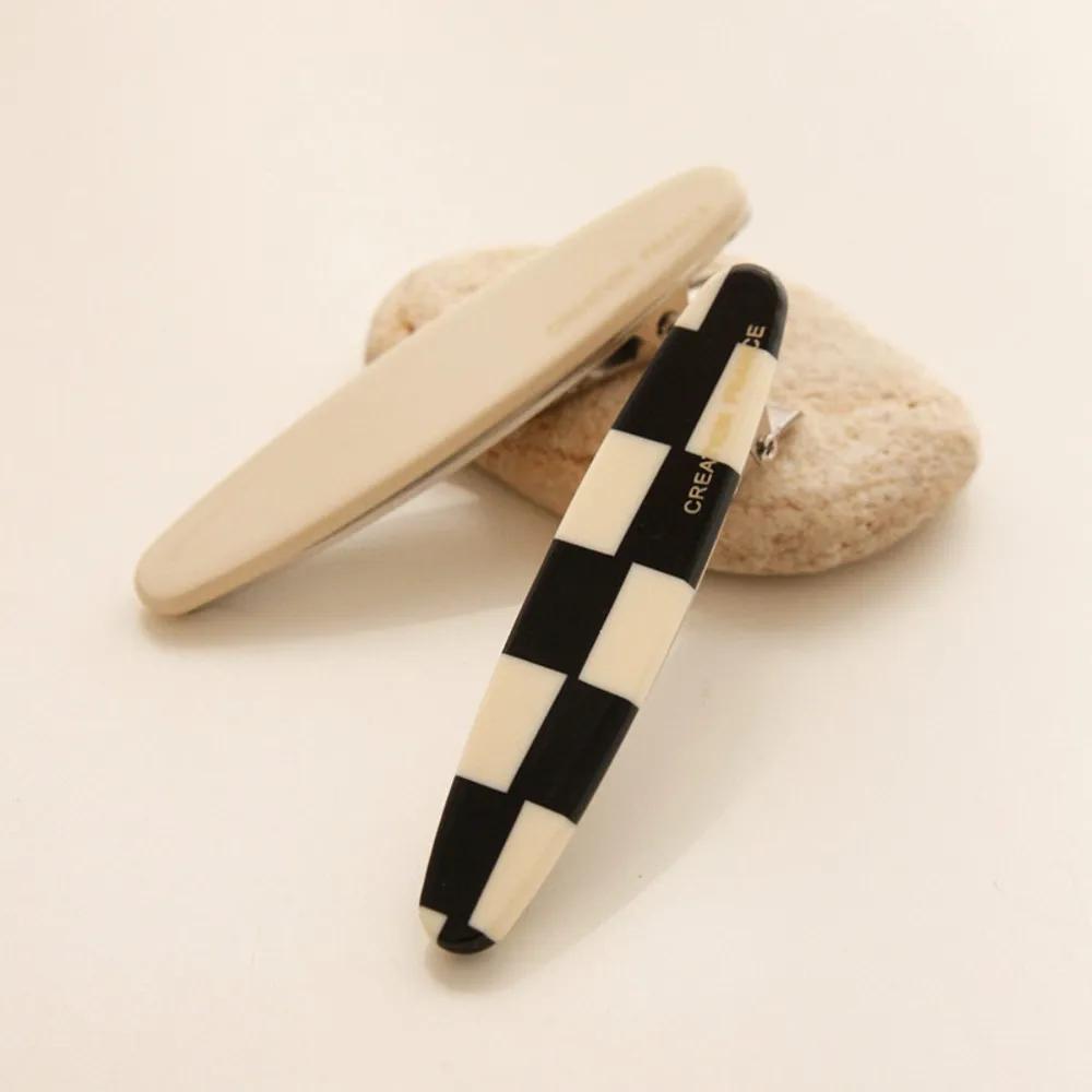 J Lauren Slim Oval Side Hair Clip H01235 ivory