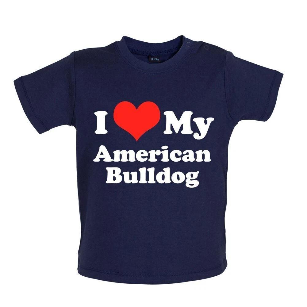 I Love My American Bulldog - T-Shirt / Bodysuit - Bulldogs Dog Dogs Breed 150