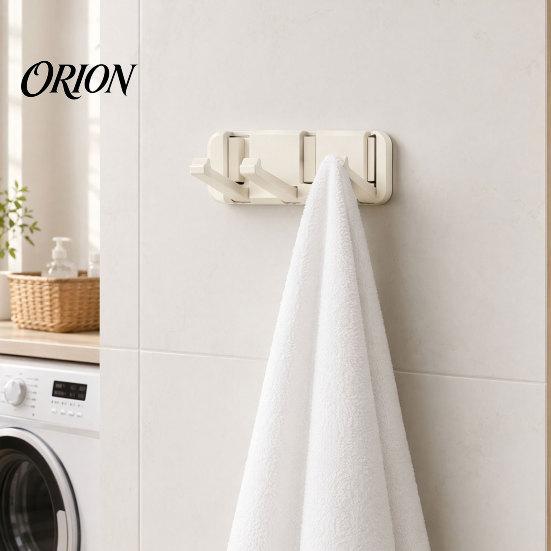 No Drill Wall Hooks Over The Door Hanger Hooks, Foldable Drilling Adhesive Coat Rack, Invisible Space Saving Organizer, for Coats Bags Towels Scarves