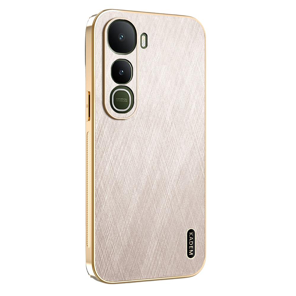 For vivo Y400 5G Case Electroplating Silk Texture PU+TPU Phone Back Cover