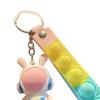 Cute Keychain Rabbit Shape Cartoon Bag Car Key Pendant Birthday Holiday Gift for Men Women Couples Pink