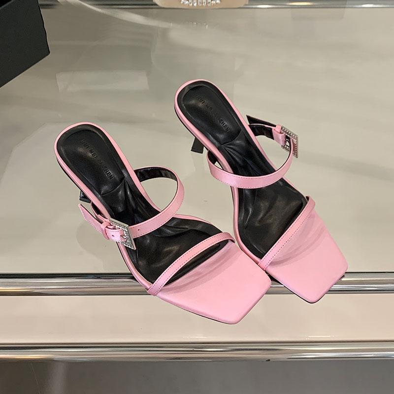Mode Sexy Damen High Heels Sandalen Schuhe Weibliche Slipper Schuhe Mode Seide Damen Dünne Absätze Sandalen Schuhe Pantoletten Pumps