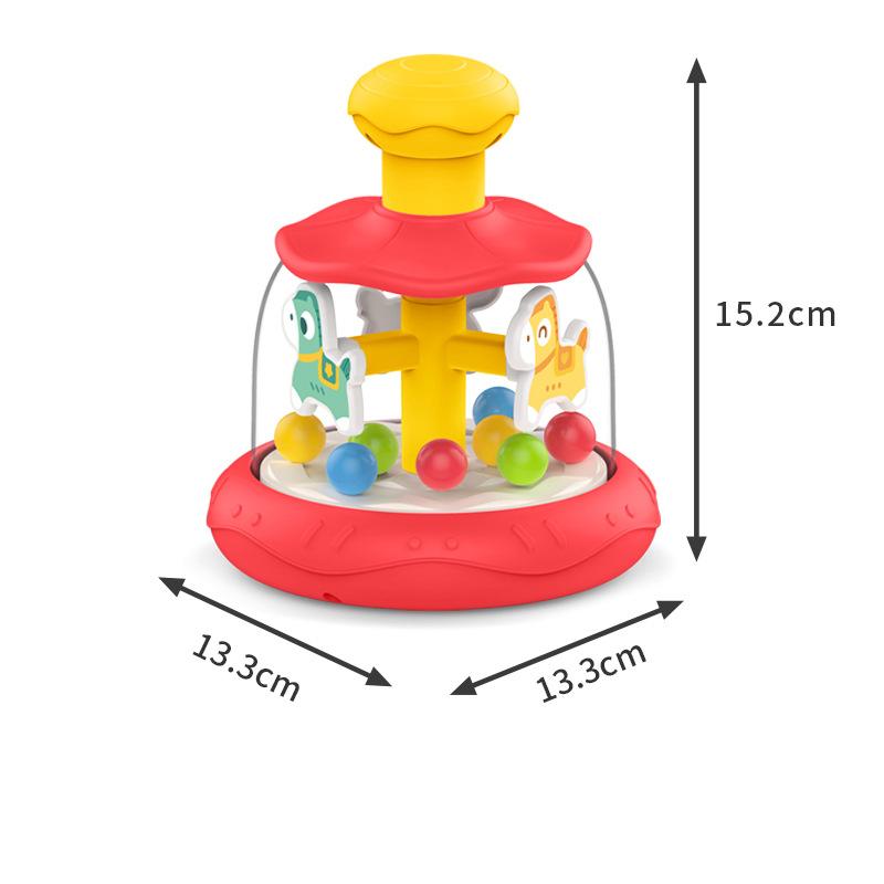 Baby Press Rotating Toy Skills Educational Toy Pink Green Press Spinning Animals Educational Toy Interactive Games Birthday Gift