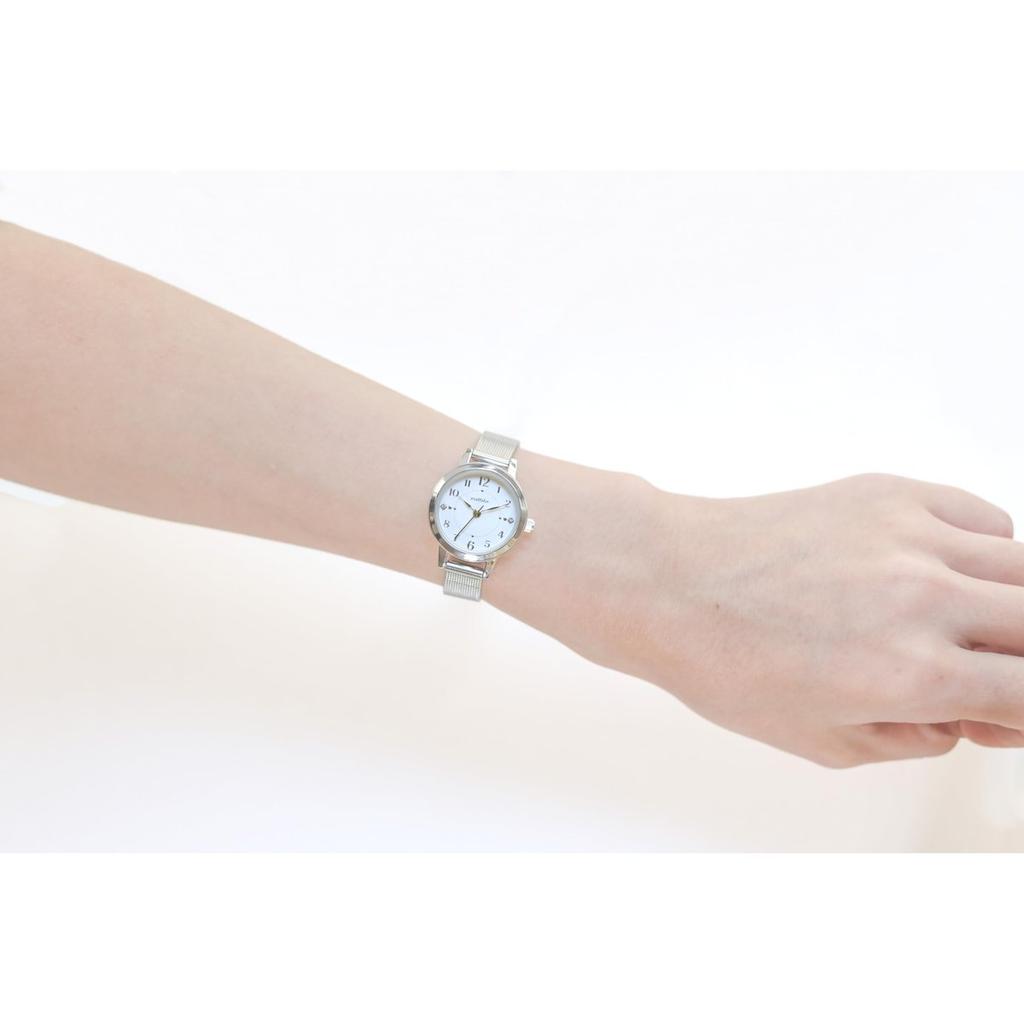 FIELD WORK Jessica Analog Women's Wristwatch with Energy-Saving Movement and 10mm Stainless Steel Mesh Band YM131-2