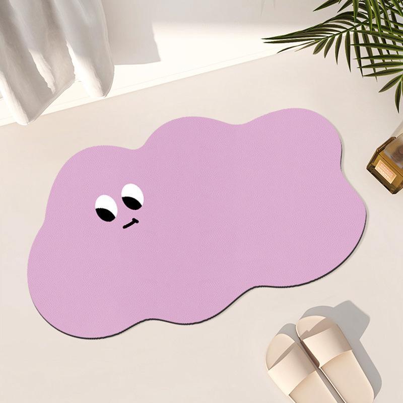 Kreslený vtipný výraz diatomitová podložka nepravidelná koupelnová podložka protiskluzová podložka toaletní dveře absorpční podložka domácnost