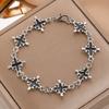 Stainless Steel Linking Star Pendant Bracelet for Women Men Punk Silver Color Cuban Chain Bracelet Fashion Jewelry Gifts