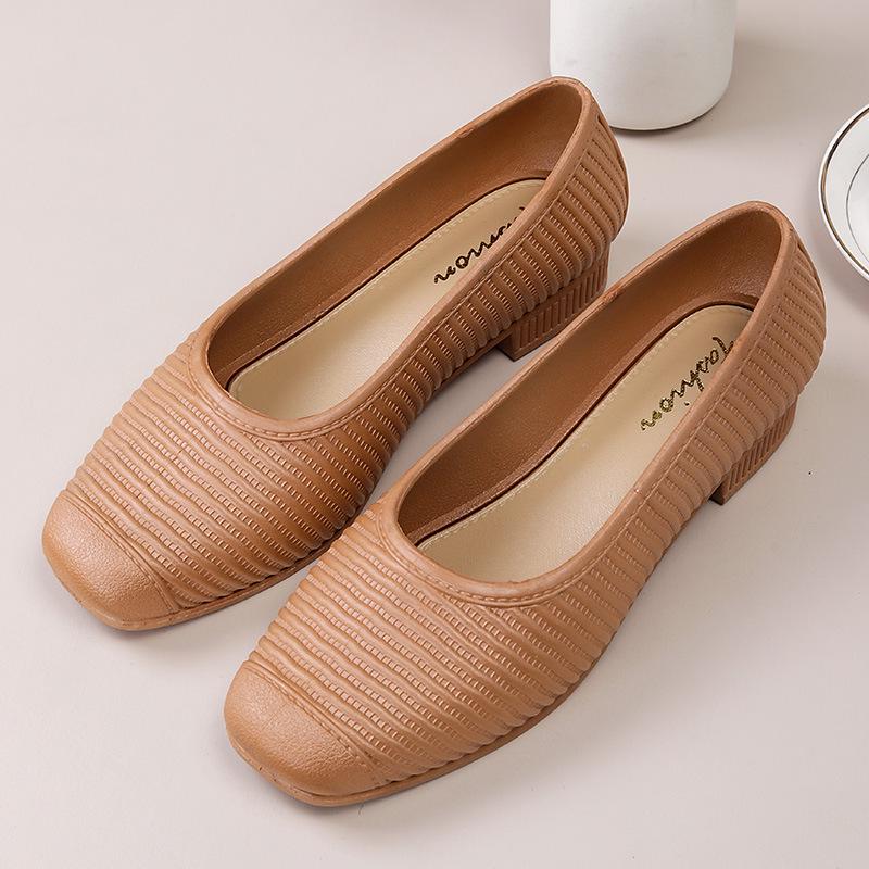 Yuzhihao Women's Round Toe Flat Sandals - Solid Color Summer Fashion
